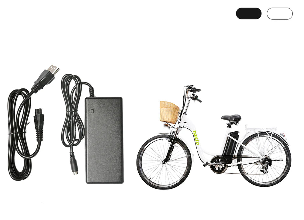 NAKTO Electric Bike Charger – Compatible with Camel, Elegance, Cruiser, Classic, Fashion, Mini Cruiser, Pony, City Stroller