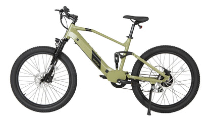EUNORAU Defender Electric Mountain Bike – 750W Full Suspension Fat Tire eBike