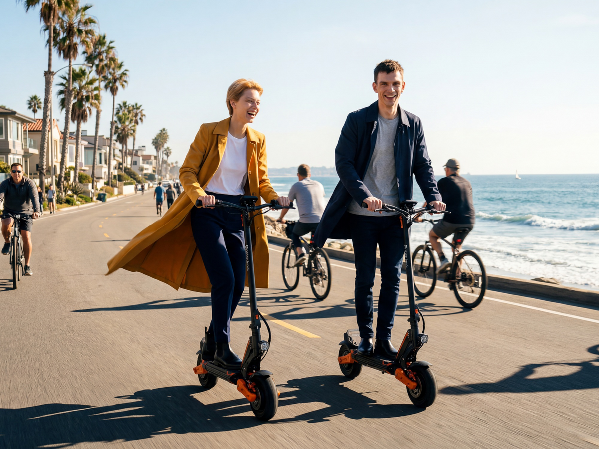isinwheel GT1 Dual scooter deck and battery detail