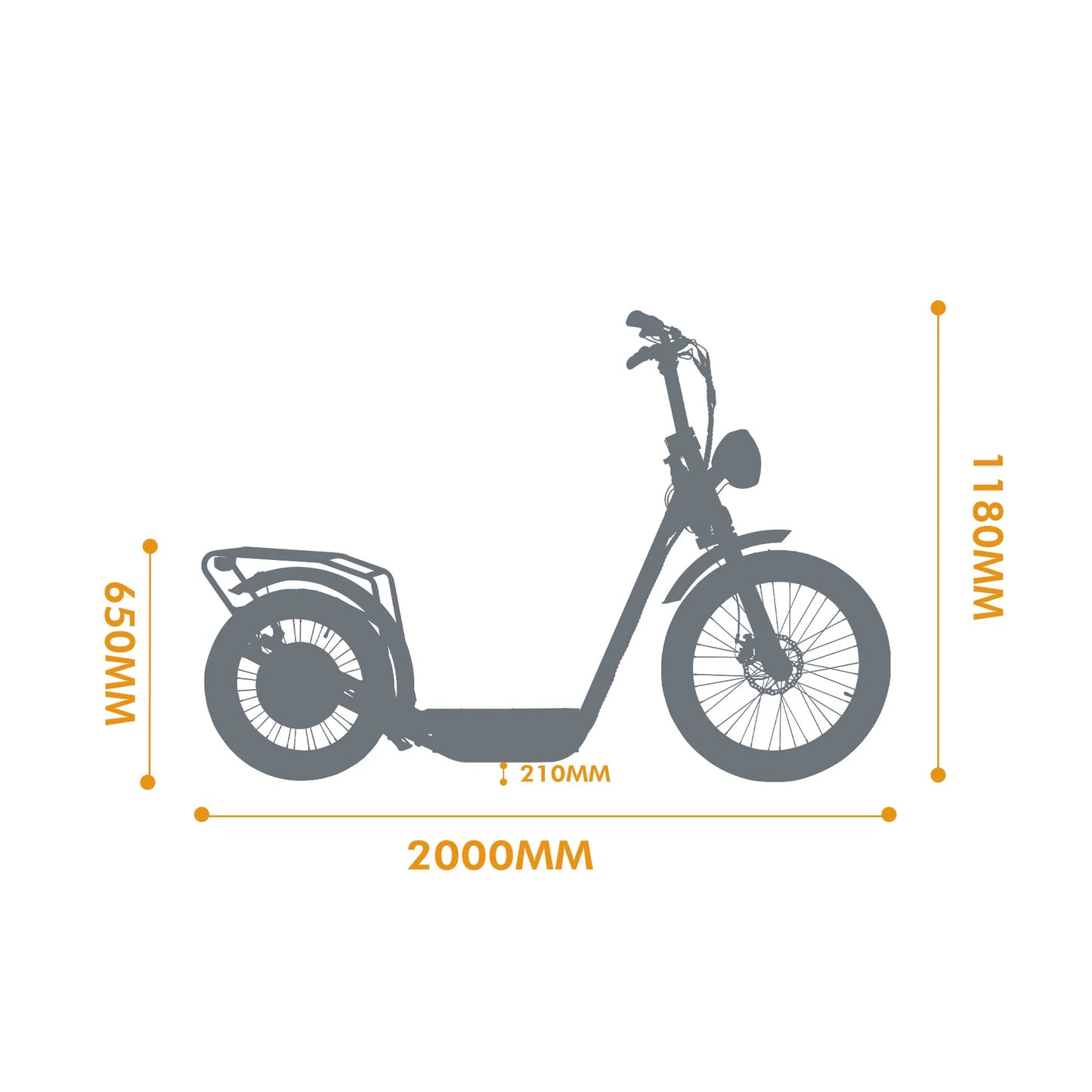 EUNORAU JUMBO Electric Scooter – 1000W Fat Tire Urban Cruiser