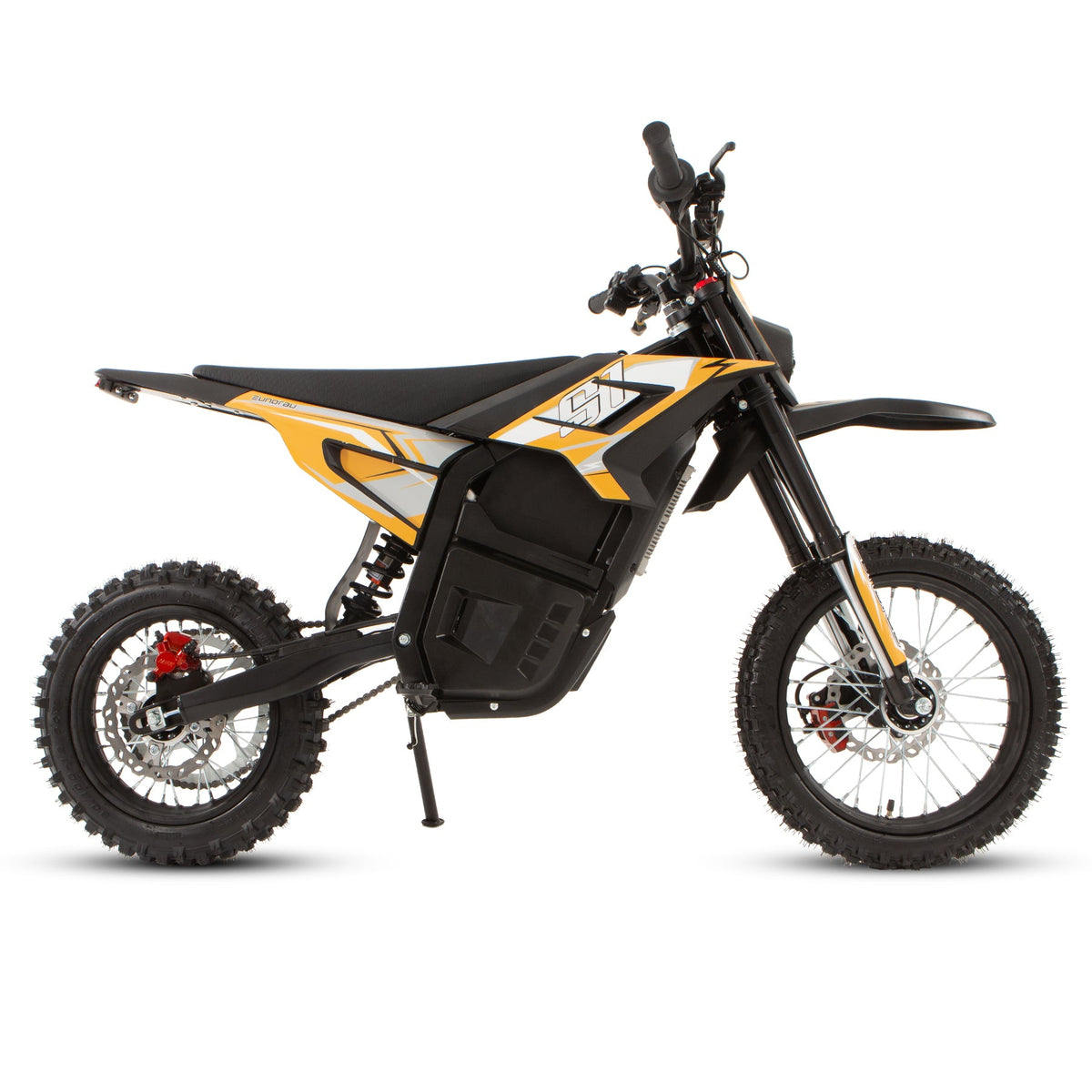 EUNORAU S1 electric dirt bike in Orange, side view