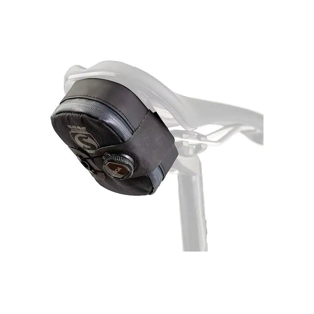 Mattone under Seat Bag for Bicylces with Zipper and Waterproof Zipper and BOA Mounting System (Small, Black)