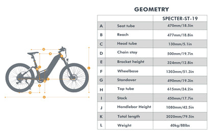 EUNORAU SPECTER-ST 2.0 Electric Step-Thru Bike – 1000W Mid-Drive Commuter eBike