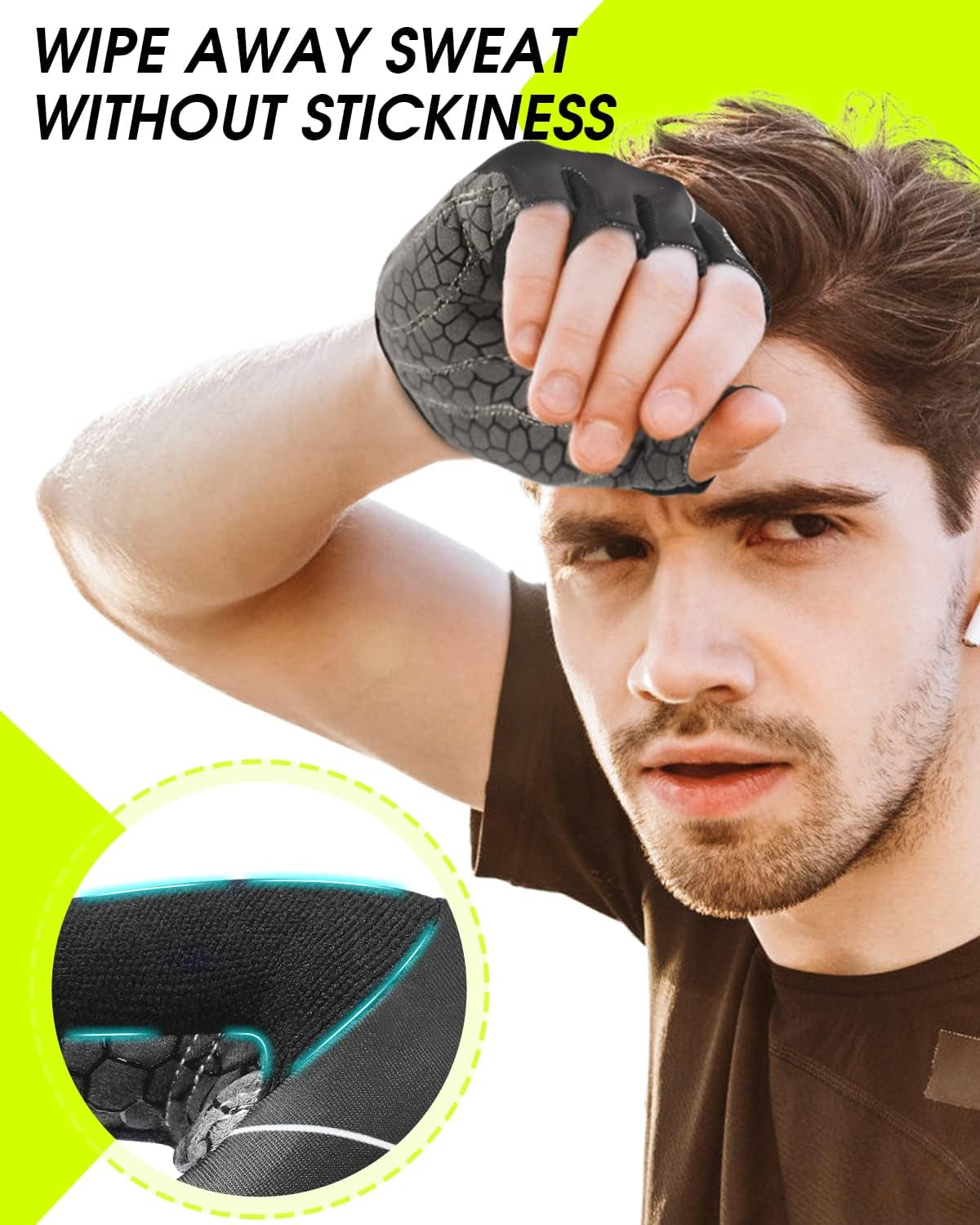 Cycling Gloves - Mountain Bike Half Finger Road Riding Gloves, Breathable, Shock-Absorbing, for Men and Women