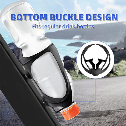 Bike Water Bottle Holder - 2 Pcs Ultralight Bicycle Cup Holder Cage with Screws Tool, Universal Resin Cycling Bottle Rack Brackets for Road MTB Mountain Bike, Fits for 2.75-3.94" Diameter Cup