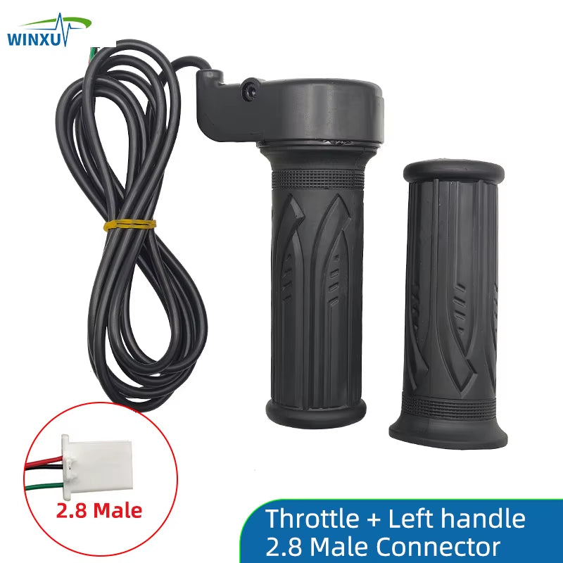 Electric Bicycle Twist Throttle Hall Sensor Turn Handle Accelerator 1.5M for Electric Scooter Ebike E-Bike Motorcycle Tricycle