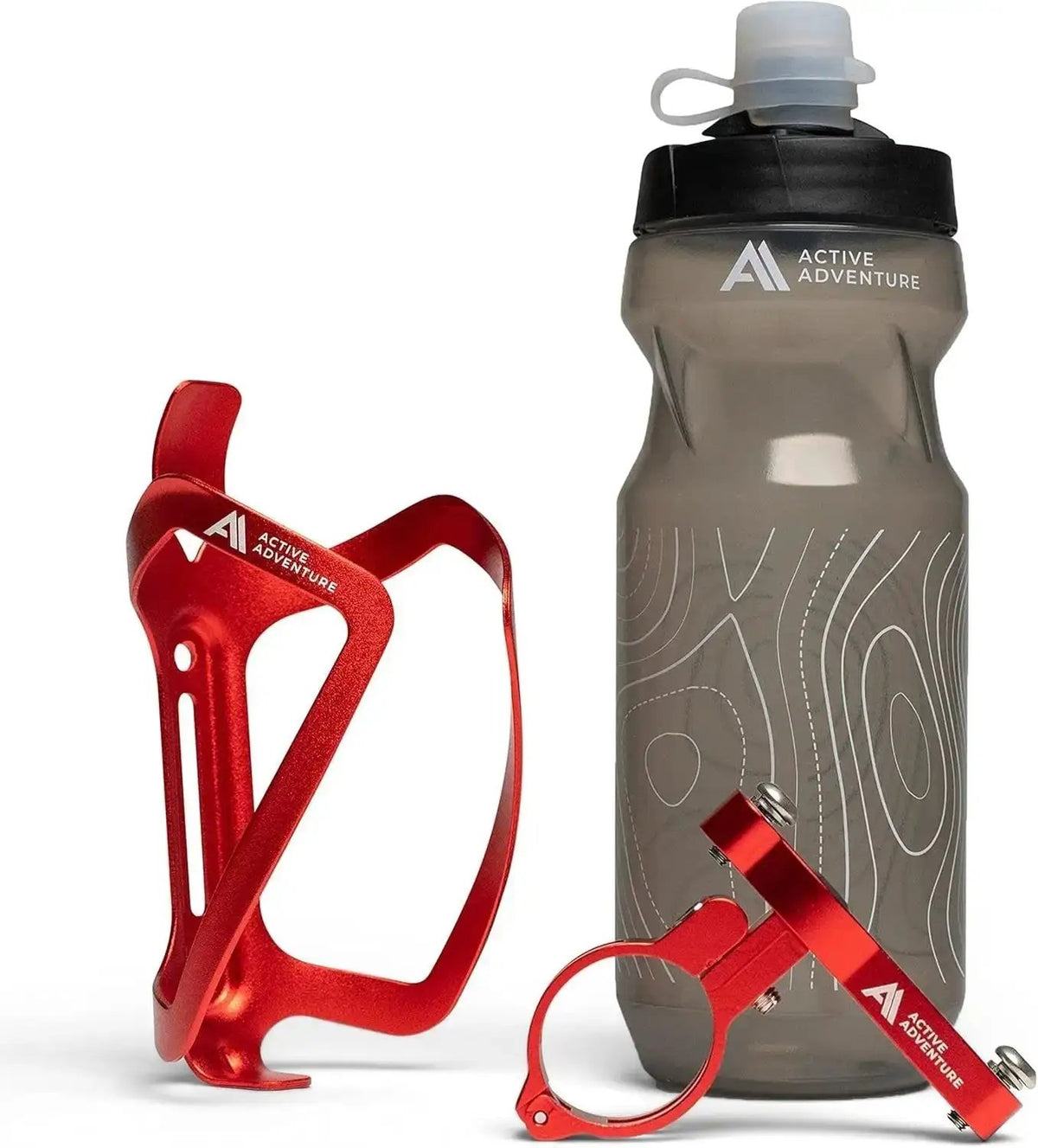 Active Adventure 3-in-1 Bike Water Bottle Cage Set with Adjustable Mount & 20oz BottleEvolveRide