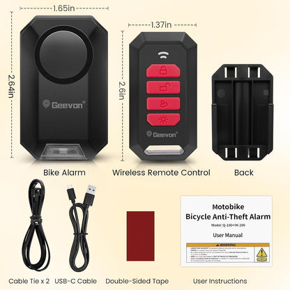 Geevon 135dB wireless bike alarm with remote – photo 8