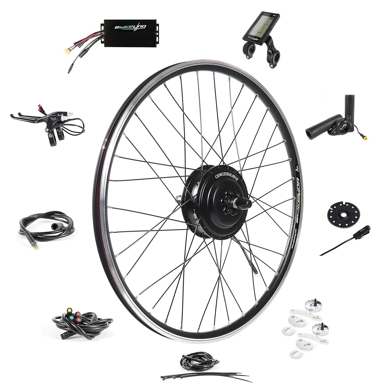 48V Front Hub Motor E-Bike Conversion Kit – 500W / 750W / 1200W / 1500W (700C Wheel)