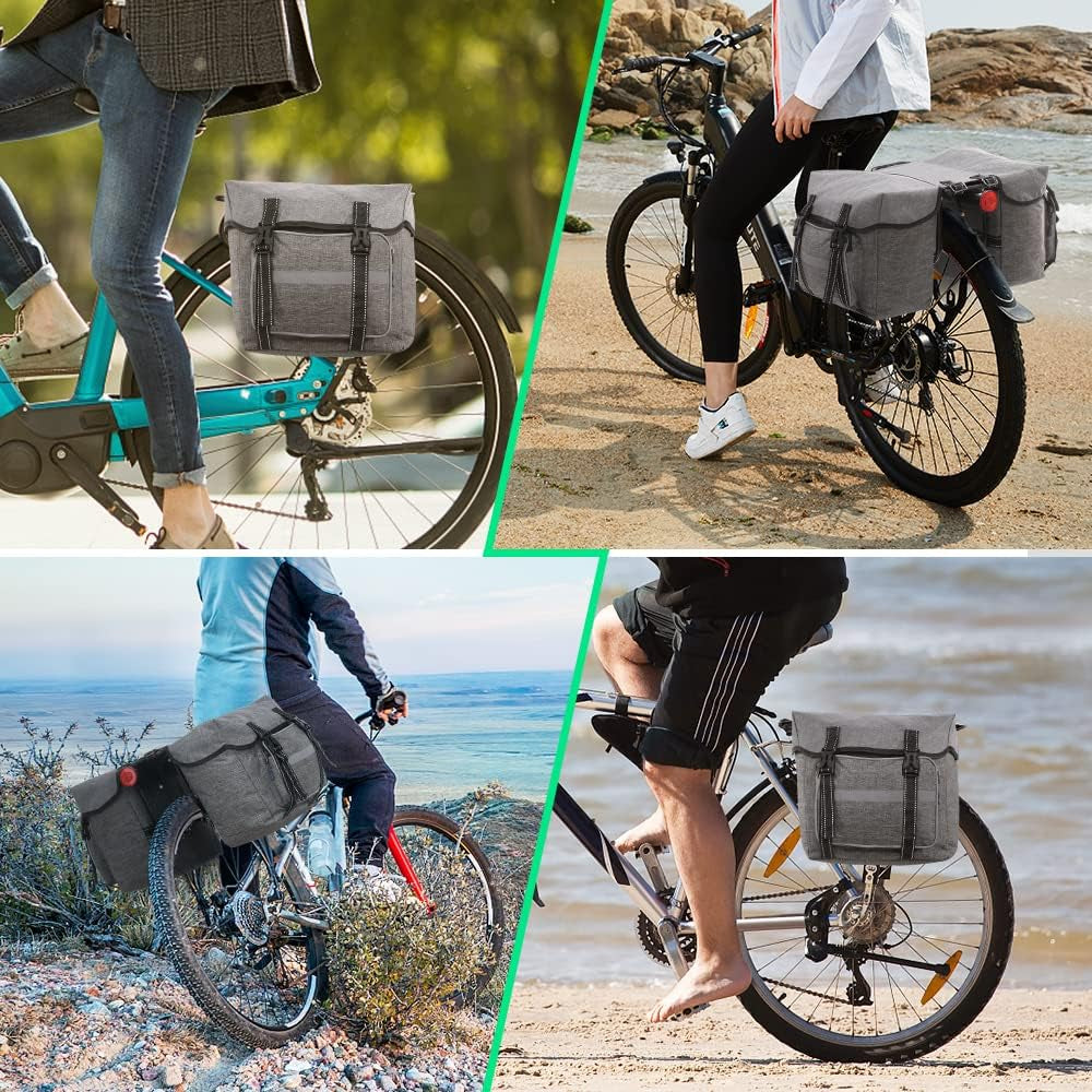 Bicycle Pannier Bag Waterproof Bike Rear Rack Bag Portable Bike Seat Carrier Bag Road Bike Storage Bag