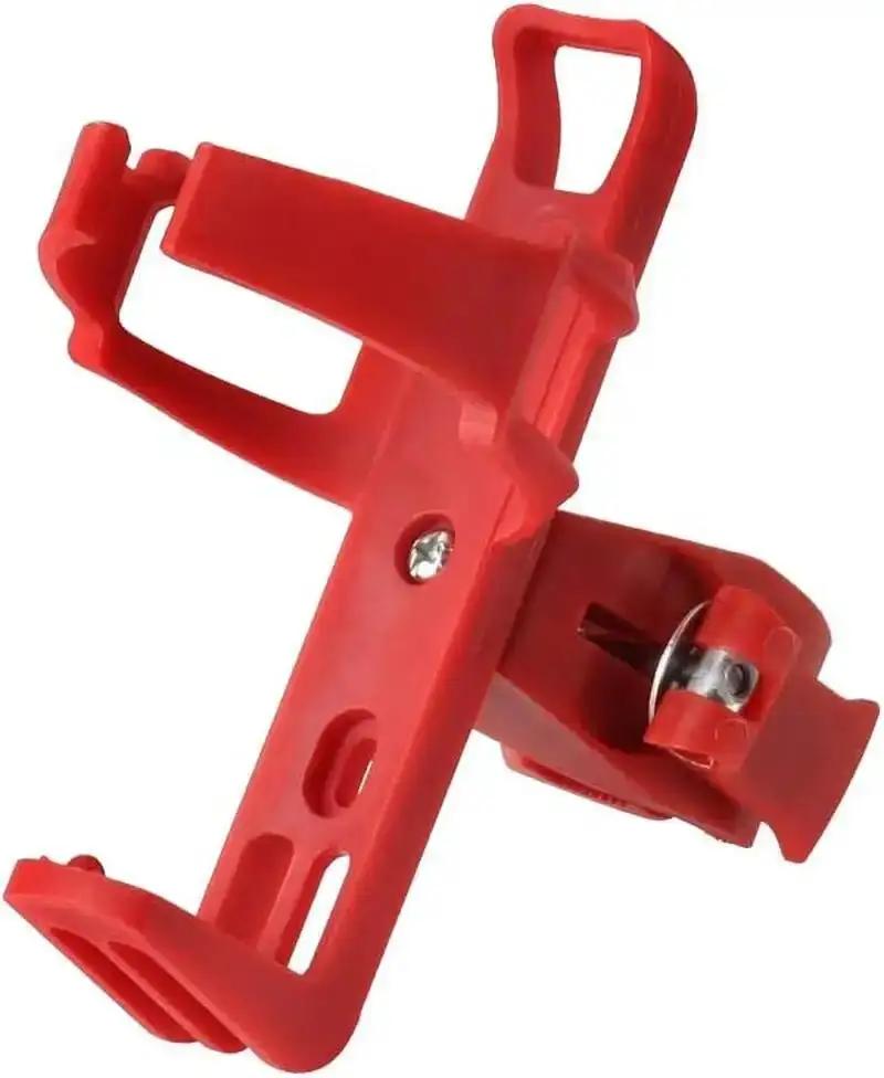 Bike bottle holder anti-slip pads and clamp mechanism close-up