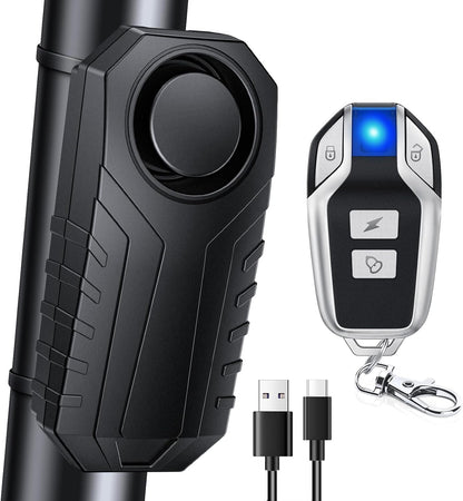 Onvian rechargeable wireless bike alarm with remote