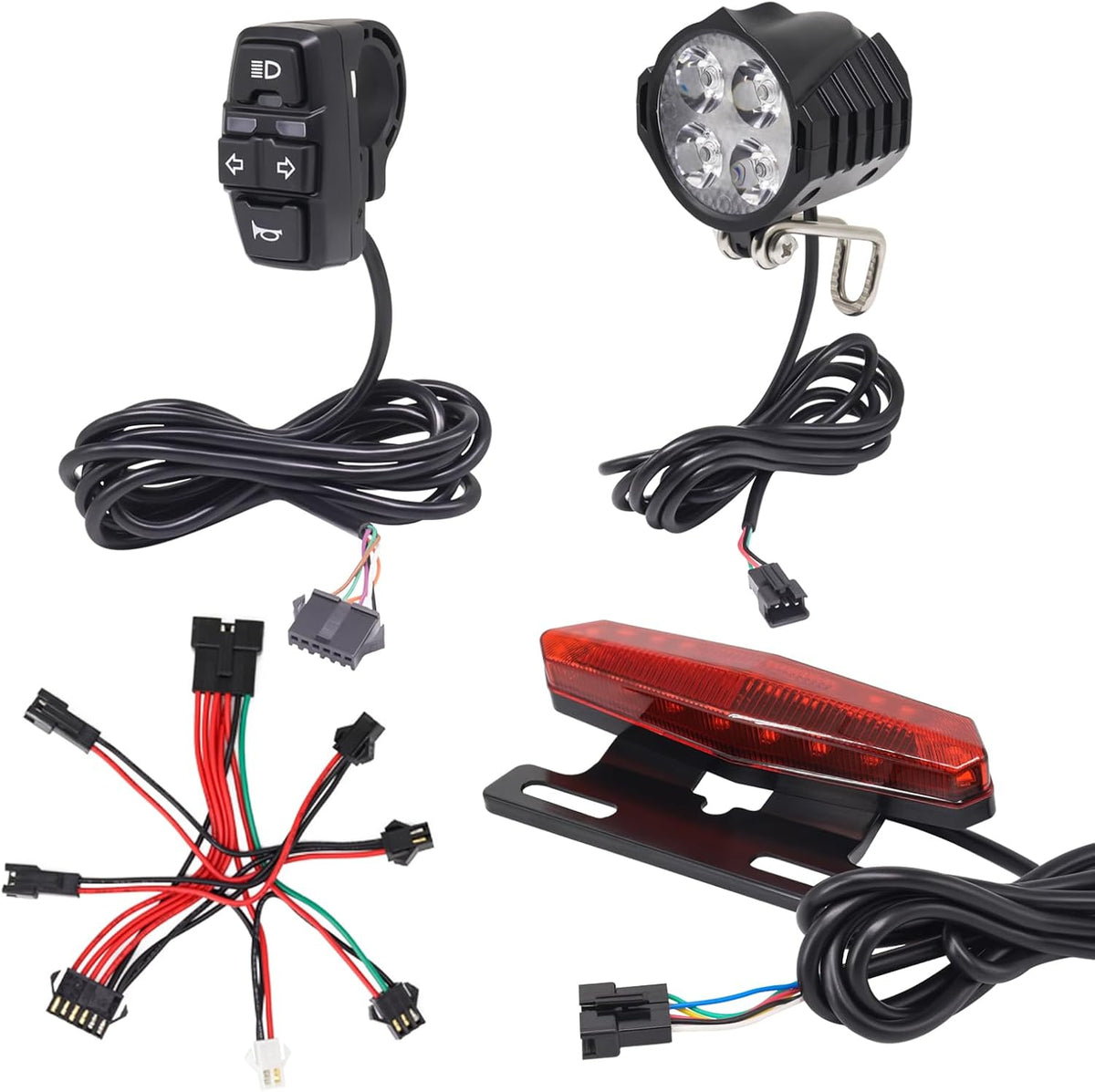 TSNature 36V/48V e-bike light kit with horn and turn signals
