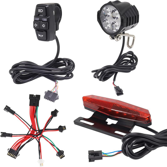 TSNature 36V/48V e-bike light kit with horn and turn signals