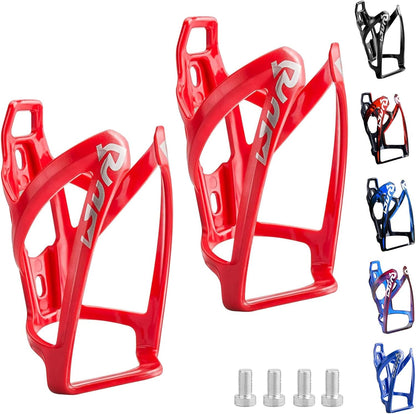 Bike Water Bottle Cage Ultra-Light Bicycle Bottle Holder Universal Bike Cup Holder Rack for Bicycle, Cycling, MTB, Road/Mountain Bikes 2 Pack - Black
