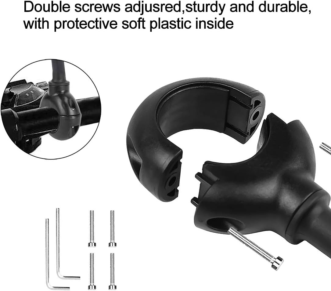 Bike Mirror Handlebar Mount HD Bike Rear View Mirror Bicycle Mirrors for Handlebars Adjustable Rotatable Bike Mirrors Ride Safely (A-2 Pcs Black Long Mirror)