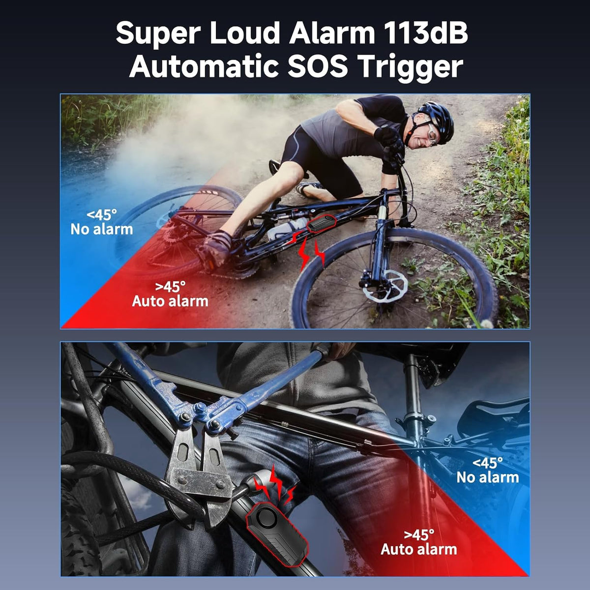 Onvian rechargeable wireless bike alarm with remote – photo 7