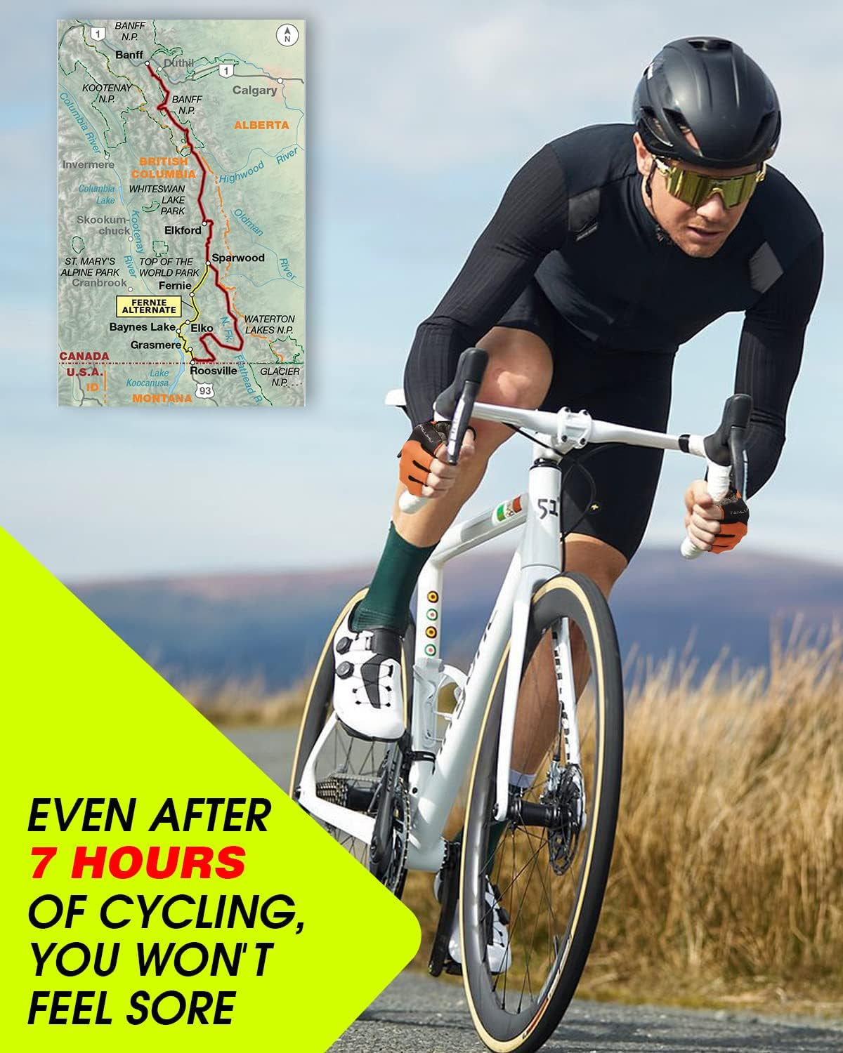 Cycling Gloves - Mountain Bike Half Finger Road Riding Gloves, Breathable, Shock-Absorbing, for Men and Women