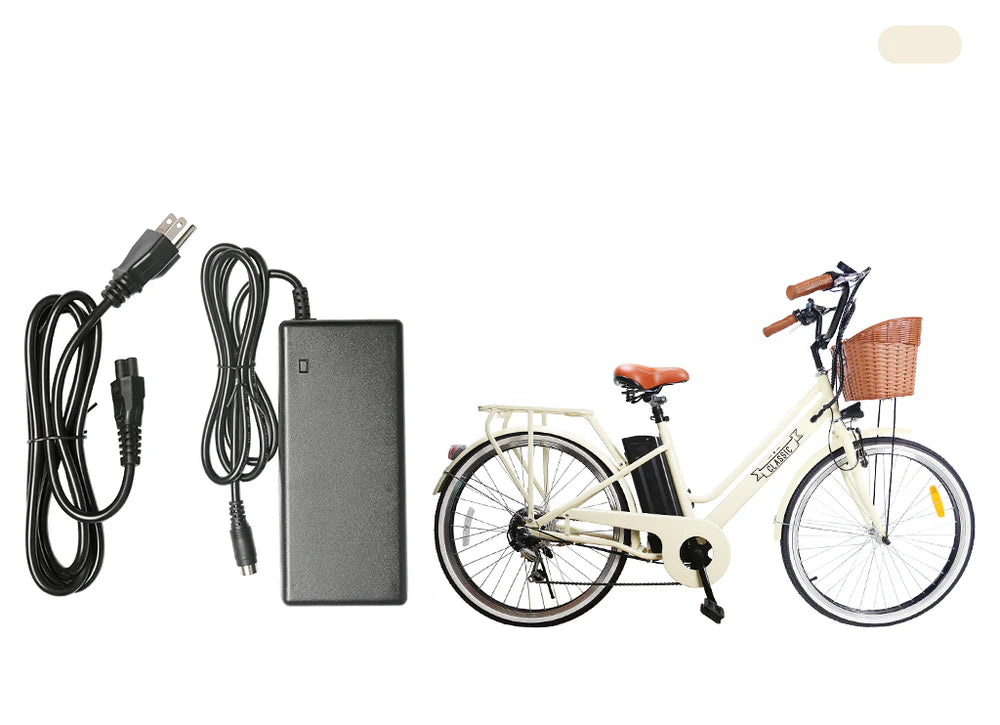 NAKTO Electric Bike Charger – Compatible with Camel, Elegance, Cruiser, Classic, Fashion, Mini Cruiser, Pony, City Stroller