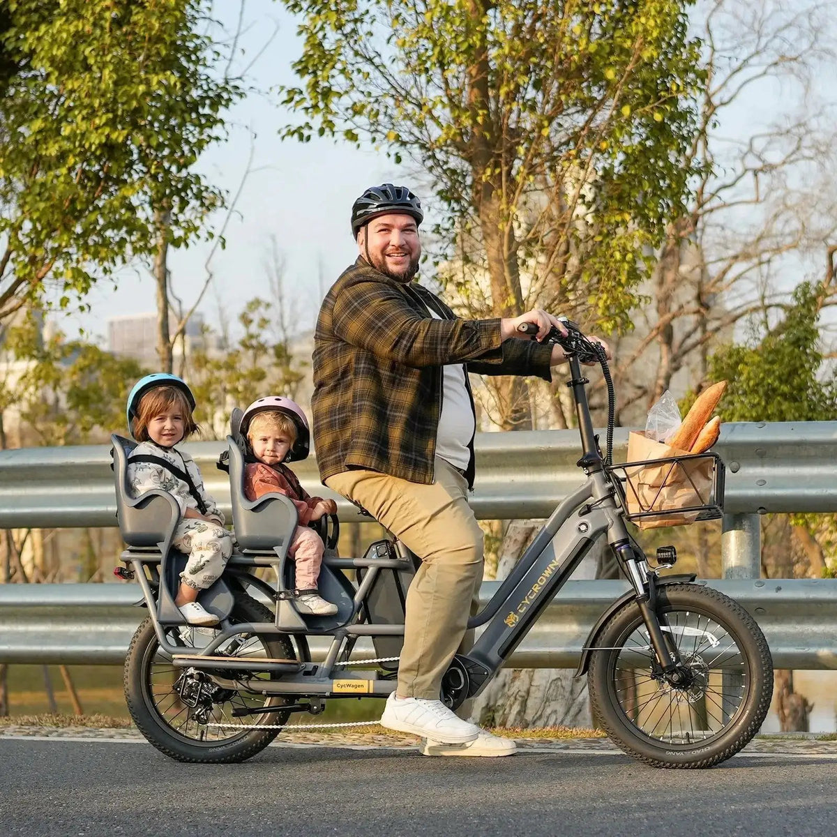Cycrown Wagen Dual Battery Longtail Cargo EbikeElectric BikeEvolveRide