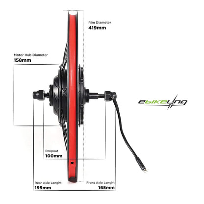 Ebike Conversion Kit 36V 500W, Rear Wheel 20" Electric Bike Conversion Kit, Add on Electric Bike Kit, High Performance, Waterproof Design for Easy Installation, Efficient Commuting Solution