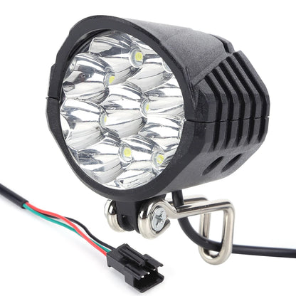 36V/48V/60V E-Bike Horn Light Electric Scooter LED Headlight 18W Waterproof 2 in 1 Horn Lamp Motorcycle Bicycle Flashlight