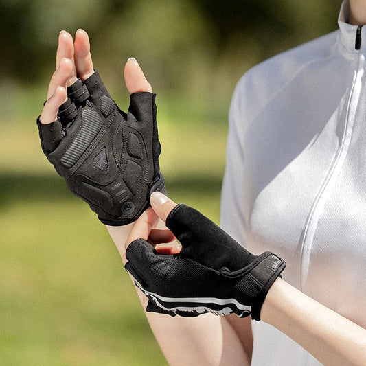 Bike Gloves for Men Half Finger Biking Glove Cycling Gloves MTB Mountain Road Bicycle Gloves Shock-Absorbing SBR Pad Anti-Slip Breathable Summer Unisex Women