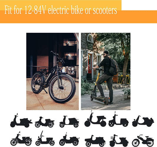 1 Pair Ebike Throttle Grip, Universal Electric Bicycle Scooter Twist Handlebar W