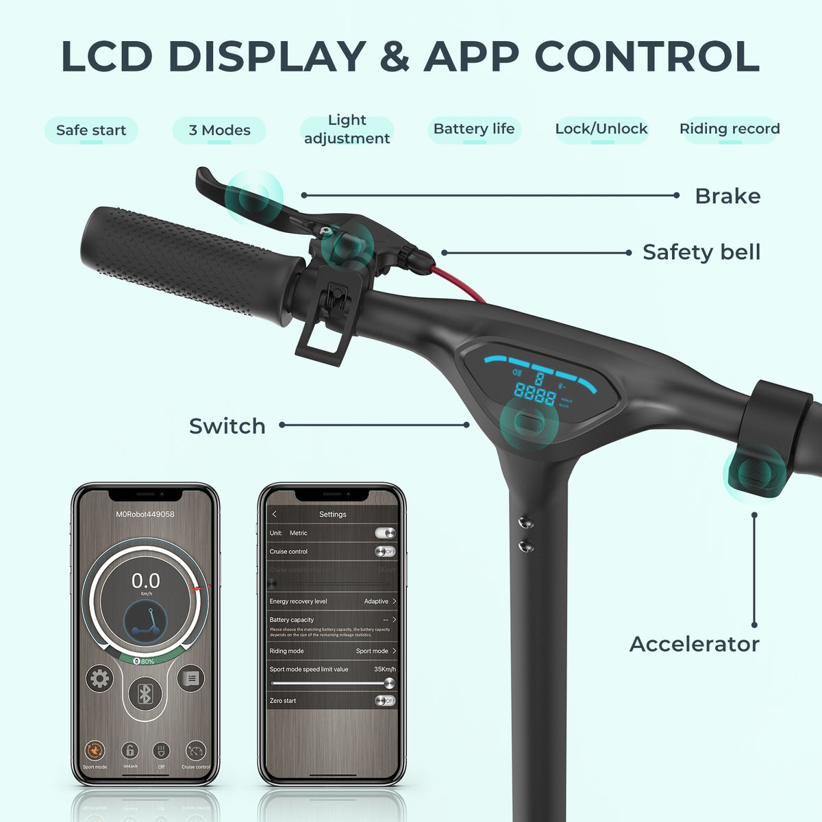 iScooter Outstanding i9Max Electric Scooter for Adults, 500W, 20Miles – photo 3