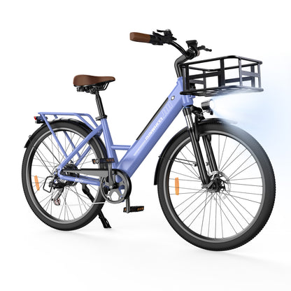 isinwheel Ucity Electric Cruiser Bike – Purple
