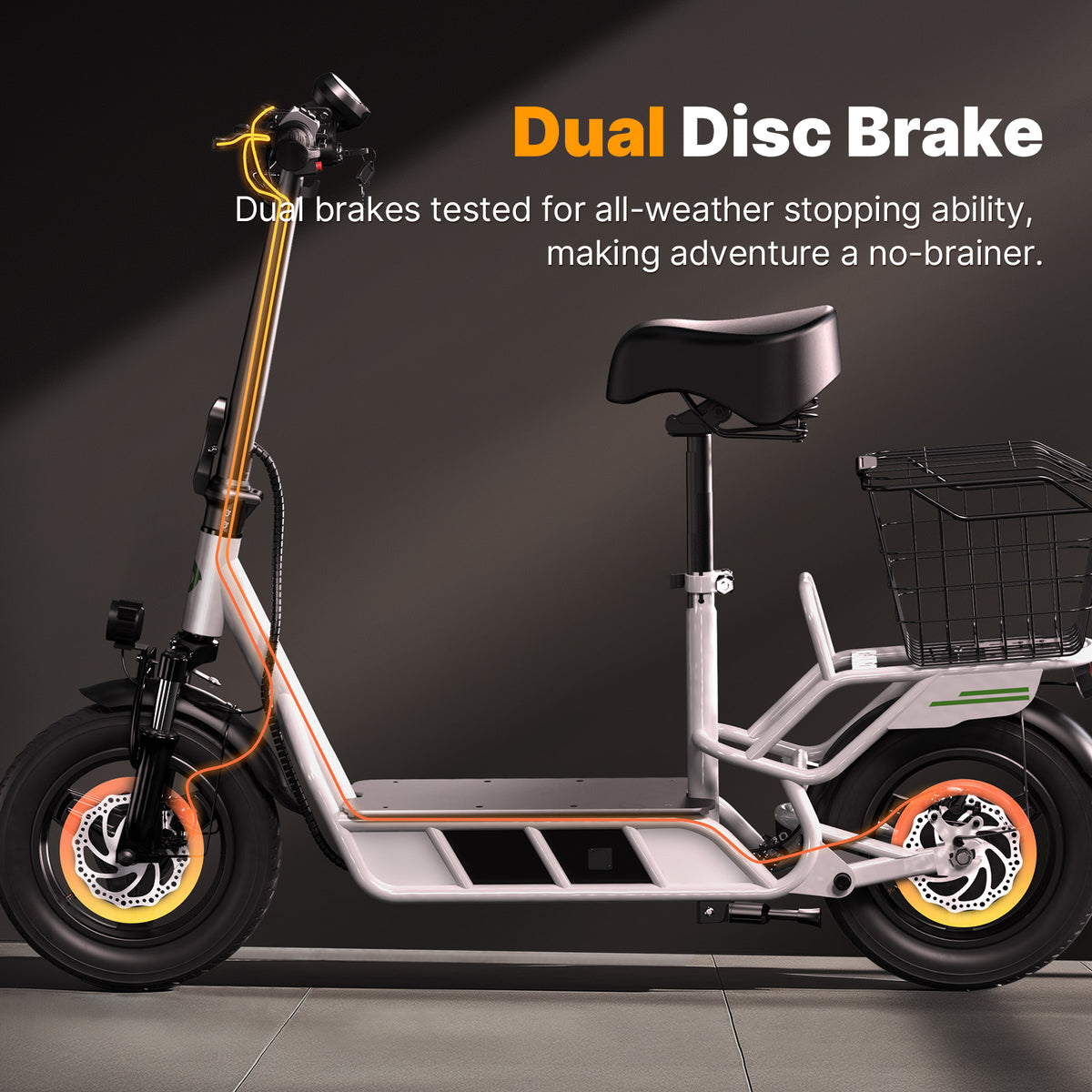 isinwheel Hyper X 700W Electric Scooter with Seat & Basket – photo 11