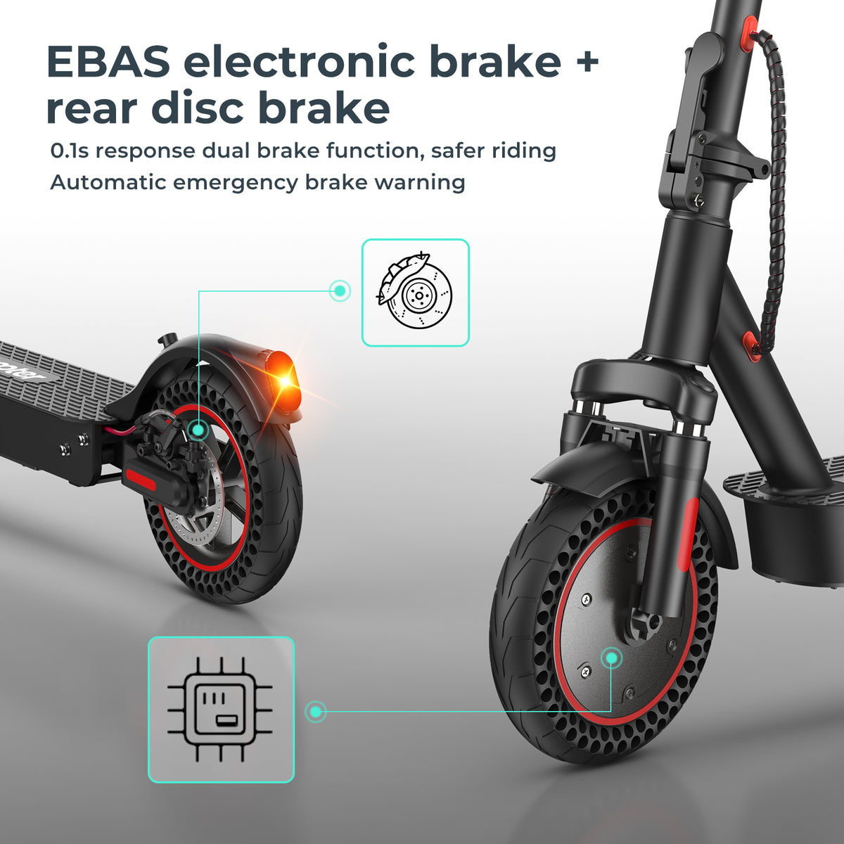 iScooter Outstanding i9Max Electric Scooter for Adults, 500W, 20Miles – photo 17