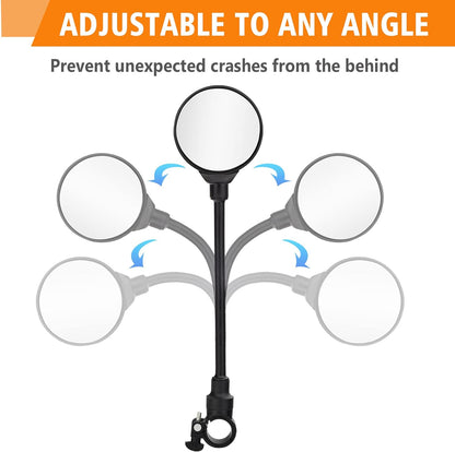 Bike handlebar mirrors 2 pack, wide-angle convex – photo 6