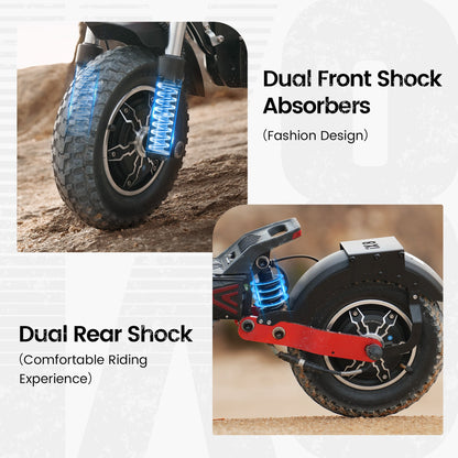 iScooter iX8 dual front and rear shock absorbers