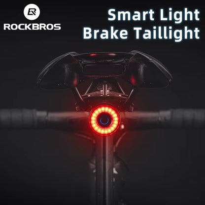 Smart Brake Bicycle Tail Light MTB Road Seatpost Saddle Bike Rear Light Waterproof USB Charging Cycling Taillight