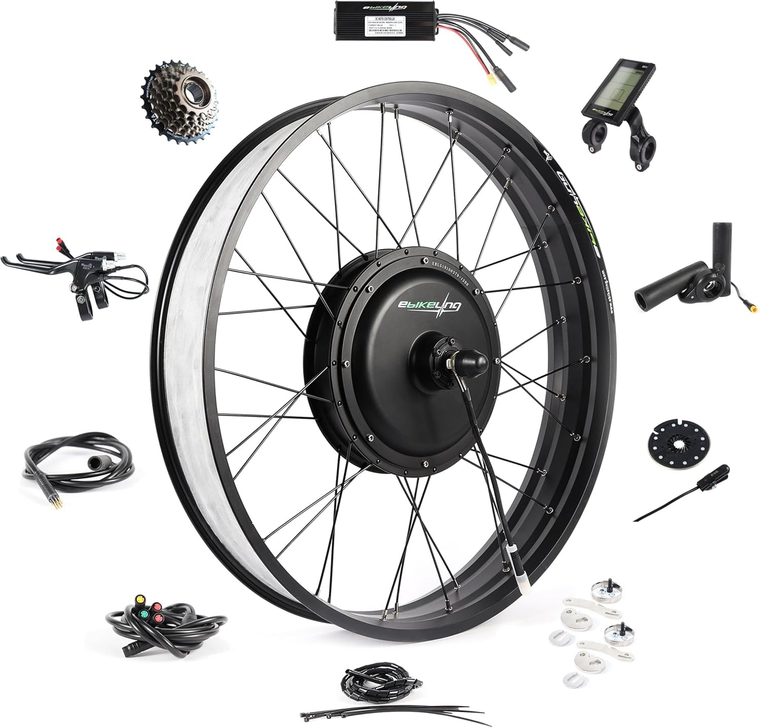 Ebike Conversion Kit 48V 1500W 1200W Front or Rear 26" Fat Electric Bike Conversion Kit, Add on Electric Bike Kit, Durable Waterproof Design for High Performance, Easy Install