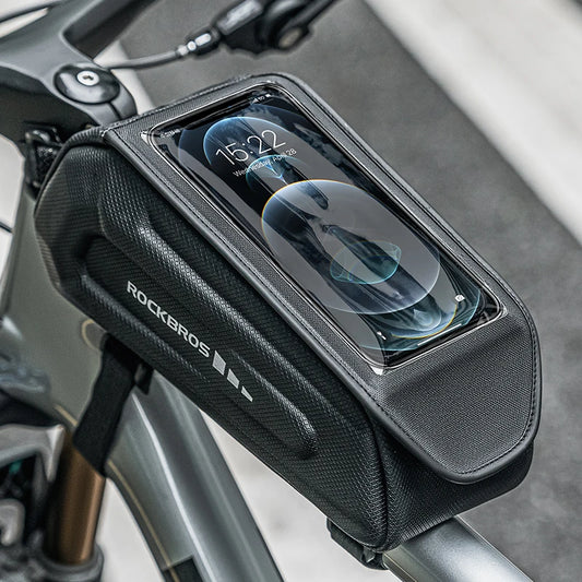 Bike Bag 1.7L Phone Bag Waterproof Front Frame Cycling Bag Touch Screen Case Holder Hard Shell Bike Bag Mtb Accessories