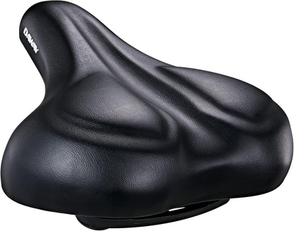 C50 Oversized Comfortable Bike Seat - Extra Wide Bike Saddle Replacement with Memory Foam Cushion for Men Women Comfort, Compatible with Peloton, Exercise, Mountain, Road Bicycles or E-Bike