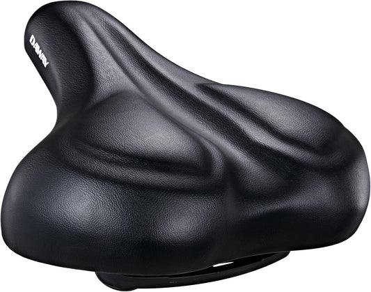C50 Oversized Comfortable Bike Seat - Extra Wide Bike Saddle Replacement with Memory Foam Cushion for Men Women Comfort, Compatible with Peloton, Exercise, Mountain, Road Bicycles or E-Bike