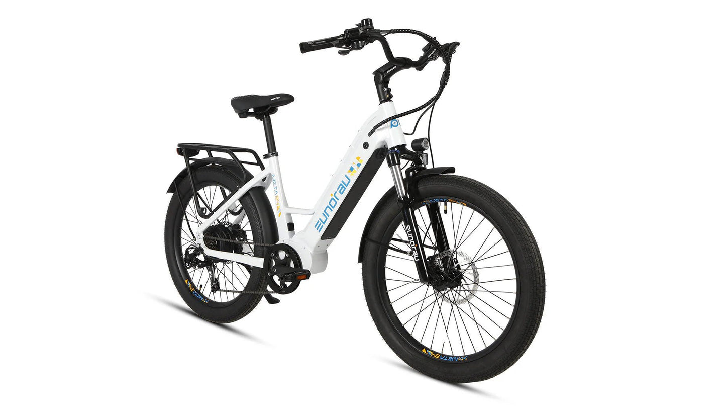 EUNORAU META 24-ST 2.0 Electric Bike – 500W Step-Thru City Commuter eBikeEvolveRide