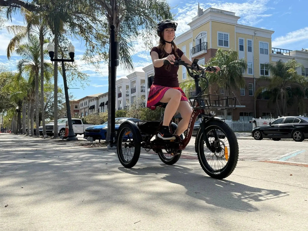 EUNORAU ONE-TRIKE 2.0 Electric Trike – 500W Step-Thru Cargo eTrikeEvolveRide
