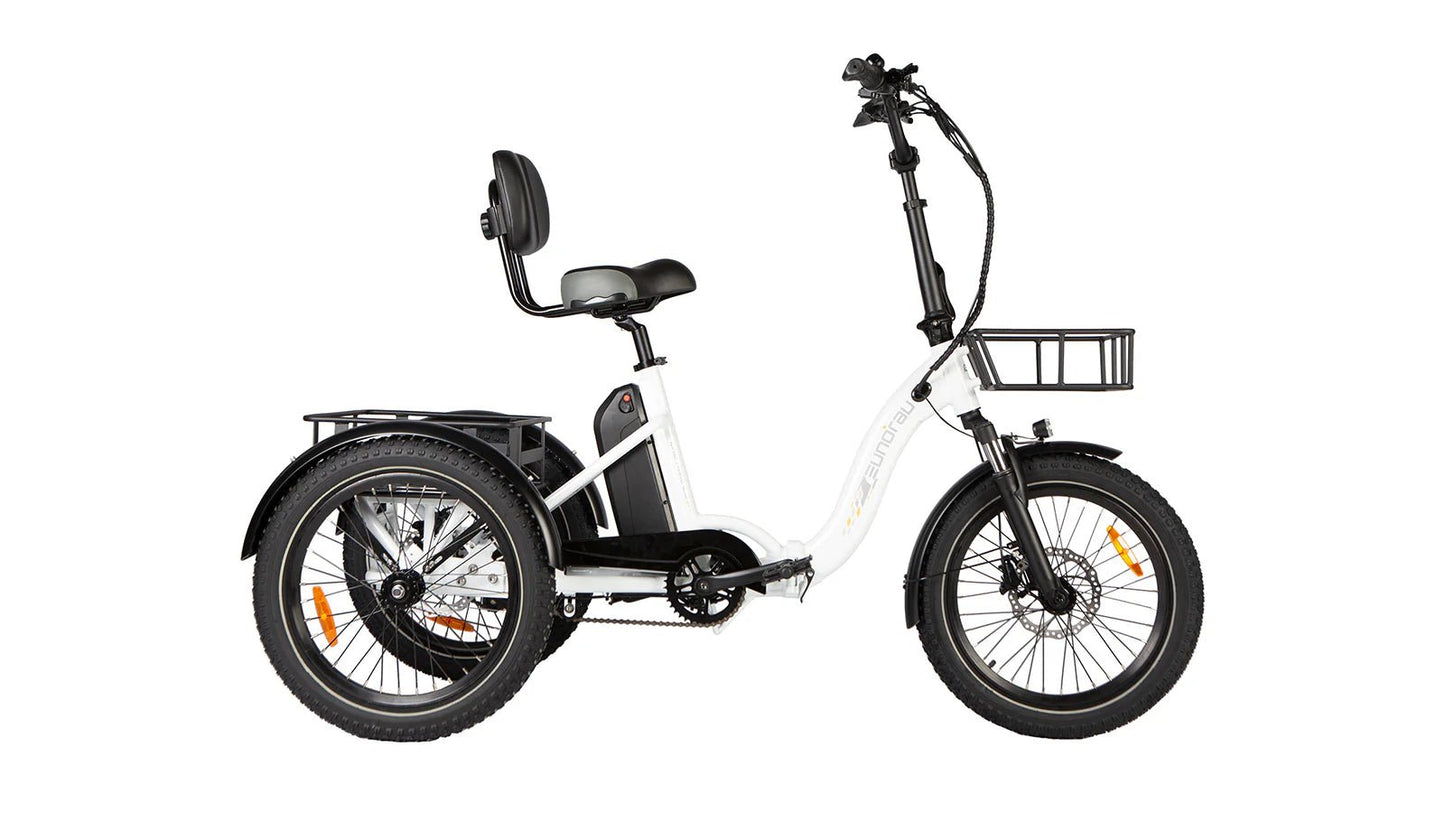 EUNORAU ONE-TRIKE 2.0 Electric Trike – 500W Step-Thru Cargo eTrikeEvolveRide