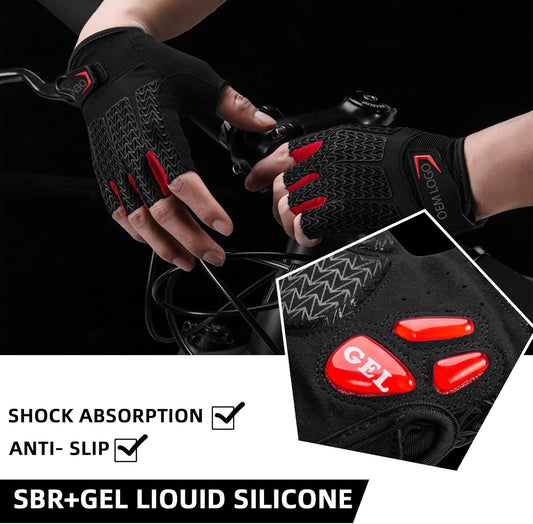Winter Cycling Gloves Winter Bike Gloves with Full Finger Windproof Anti-Slip Thermal Gloves for Cycling,Biking,Running Blue