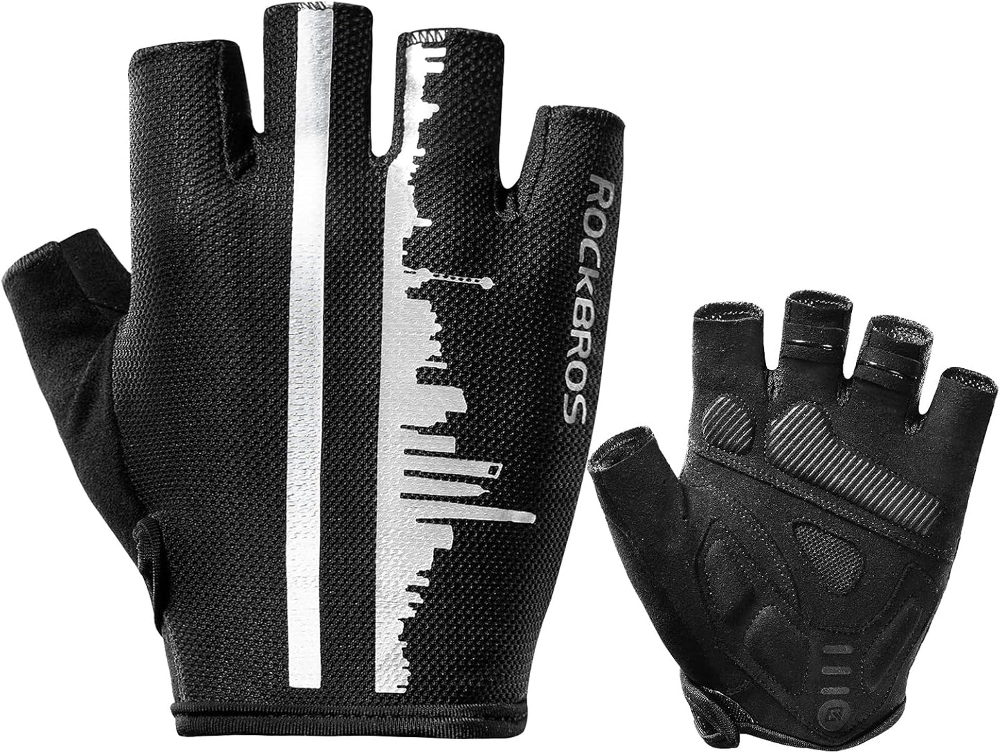 Bike Gloves for Men Half Finger Biking Glove Cycling Gloves MTB Mountain Road Bicycle Gloves Shock-Absorbing SBR Pad Anti-Slip Breathable Summer Unisex Women