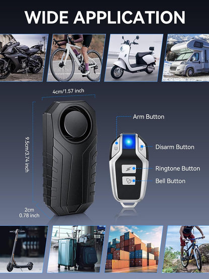 Onvian rechargeable wireless bike alarm with remote – photo 5