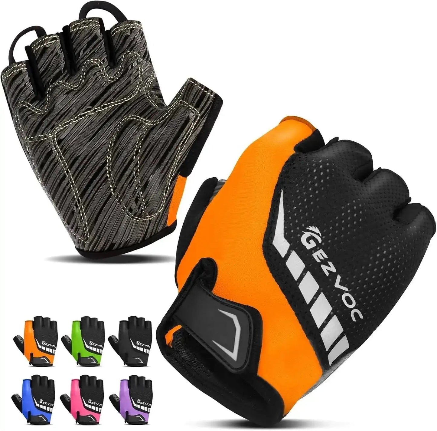 GEZVOC Half Finger Cycling Gloves – Shock-Absorbing Breathable MTB & Road Bike GlovesEvolveRide