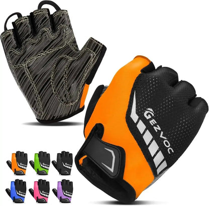 GEZVOC Half Finger Cycling Gloves – Shock-Absorbing Breathable MTB & Road Bike GlovesEvolveRide