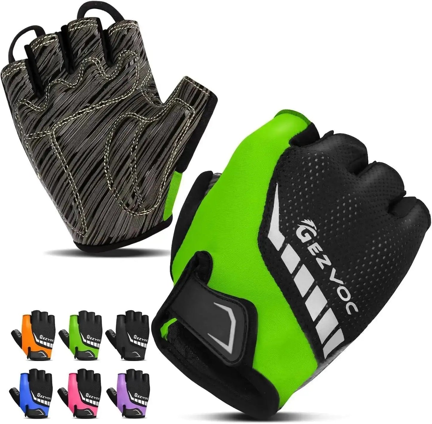 GEZVOC Half Finger Cycling Gloves – Shock-Absorbing Breathable MTB & Road Bike GlovesEvolveRide