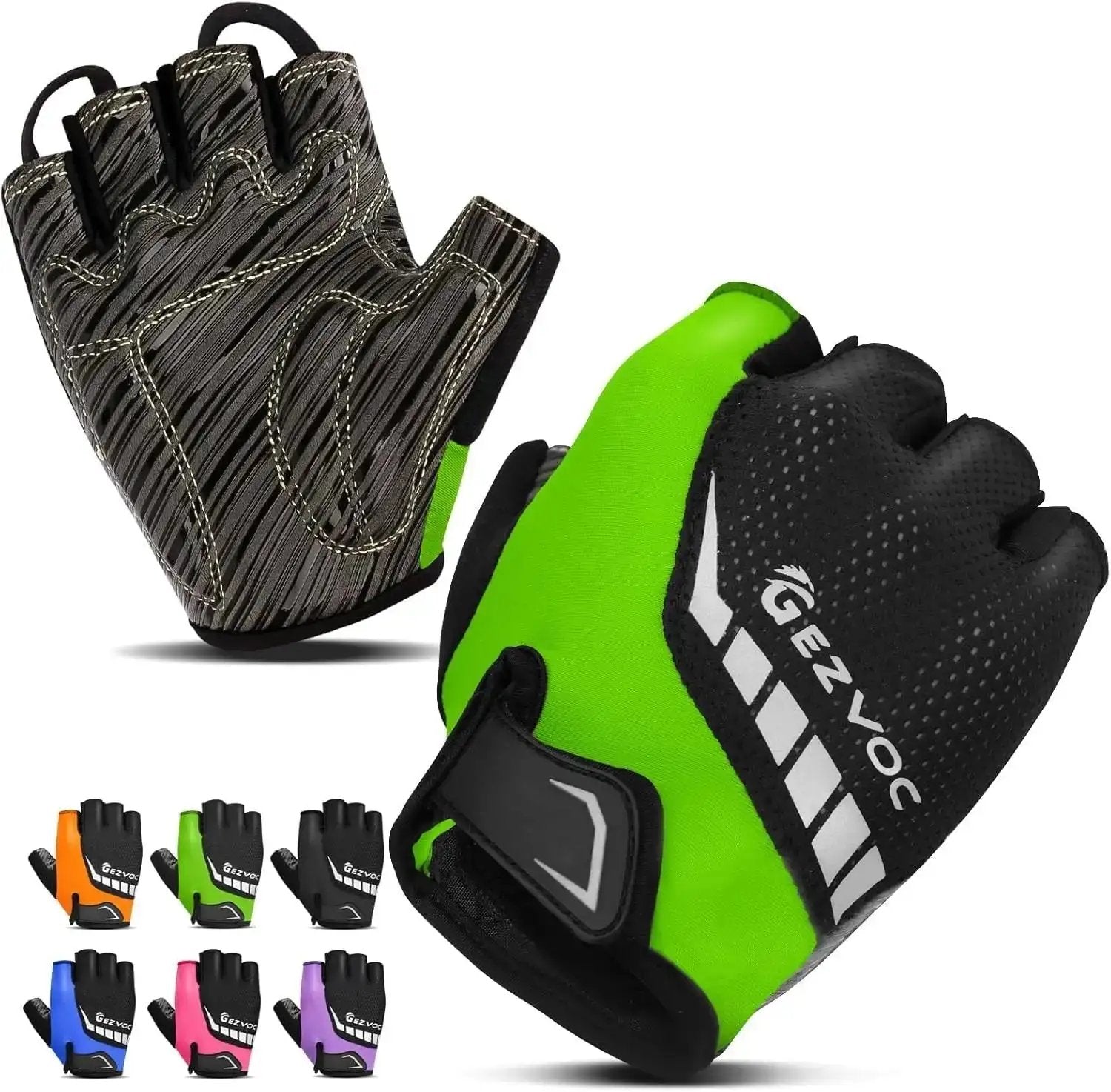 GEZVOC Half Finger Cycling Gloves – Shock-Absorbing Breathable MTB & Road Bike GlovesEvolveRide