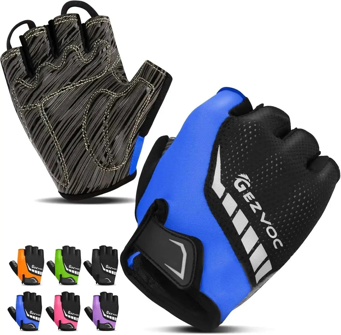 GEZVOC Half Finger Cycling Gloves – Shock-Absorbing Breathable MTB & Road Bike GlovesEvolveRide